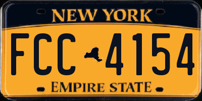 NY license plate FCC4154