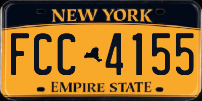 NY license plate FCC4155