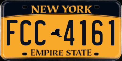NY license plate FCC4161