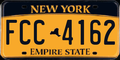 NY license plate FCC4162