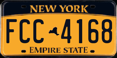 NY license plate FCC4168