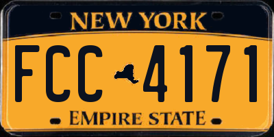 NY license plate FCC4171