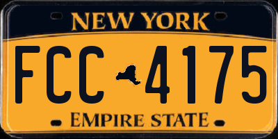 NY license plate FCC4175