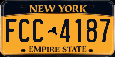 NY license plate FCC4187