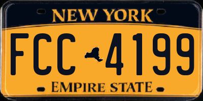 NY license plate FCC4199