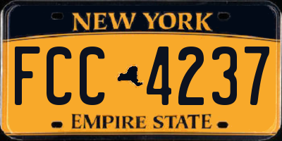 NY license plate FCC4237