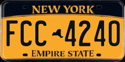 NY license plate FCC4240