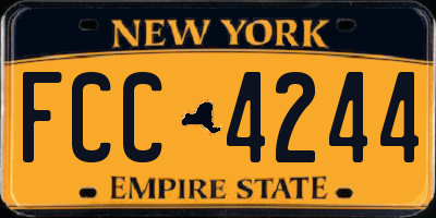 NY license plate FCC4244