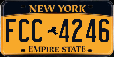NY license plate FCC4246