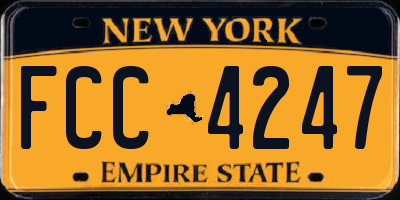 NY license plate FCC4247