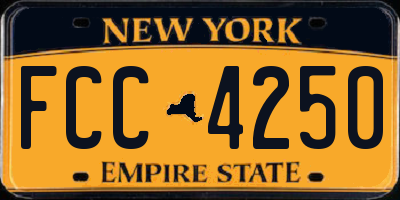 NY license plate FCC4250