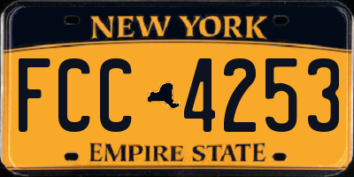 NY license plate FCC4253