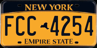 NY license plate FCC4254