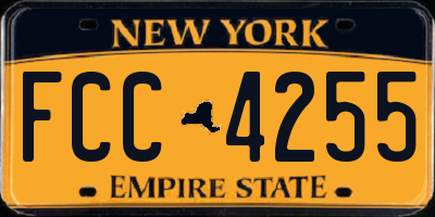 NY license plate FCC4255