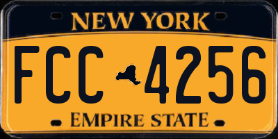 NY license plate FCC4256