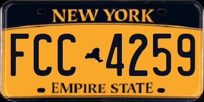 NY license plate FCC4259