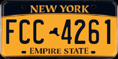 NY license plate FCC4261