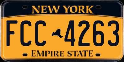 NY license plate FCC4263