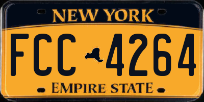 NY license plate FCC4264