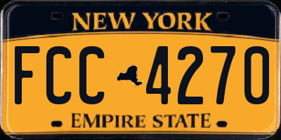 NY license plate FCC4270