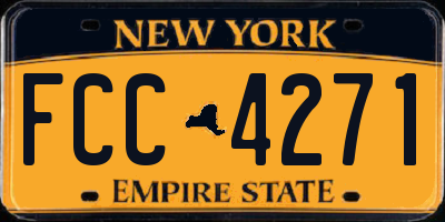 NY license plate FCC4271