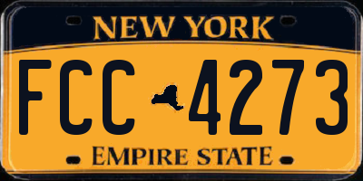 NY license plate FCC4273