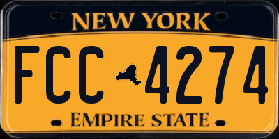 NY license plate FCC4274