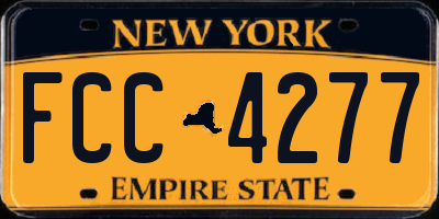 NY license plate FCC4277