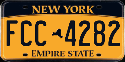 NY license plate FCC4282