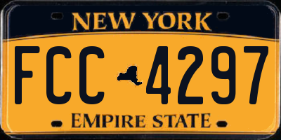 NY license plate FCC4297