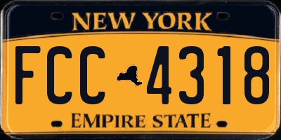 NY license plate FCC4318