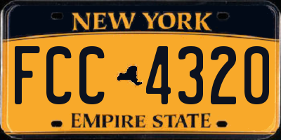 NY license plate FCC4320
