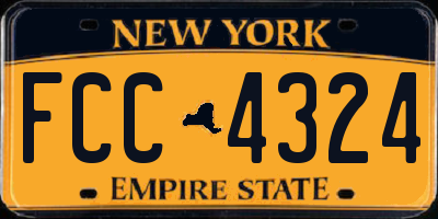 NY license plate FCC4324