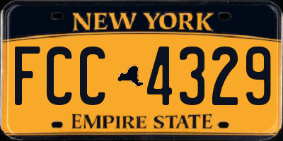 NY license plate FCC4329