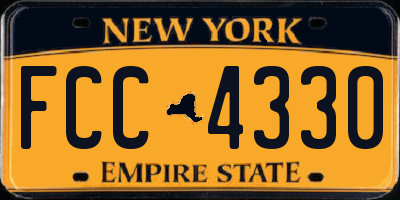 NY license plate FCC4330