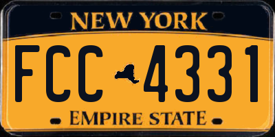NY license plate FCC4331