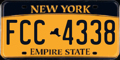 NY license plate FCC4338