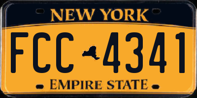 NY license plate FCC4341
