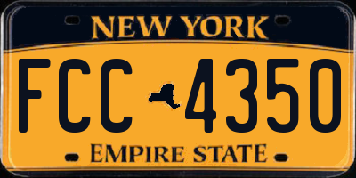 NY license plate FCC4350