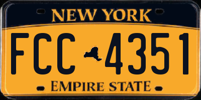 NY license plate FCC4351