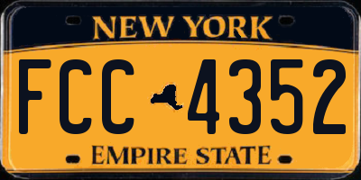 NY license plate FCC4352