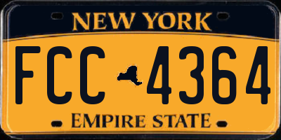 NY license plate FCC4364