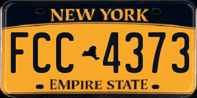 NY license plate FCC4373
