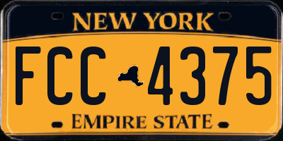 NY license plate FCC4375