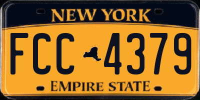 NY license plate FCC4379