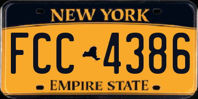 NY license plate FCC4386