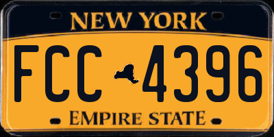 NY license plate FCC4396
