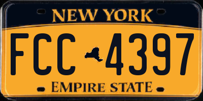 NY license plate FCC4397