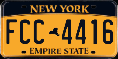 NY license plate FCC4416