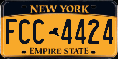 NY license plate FCC4424